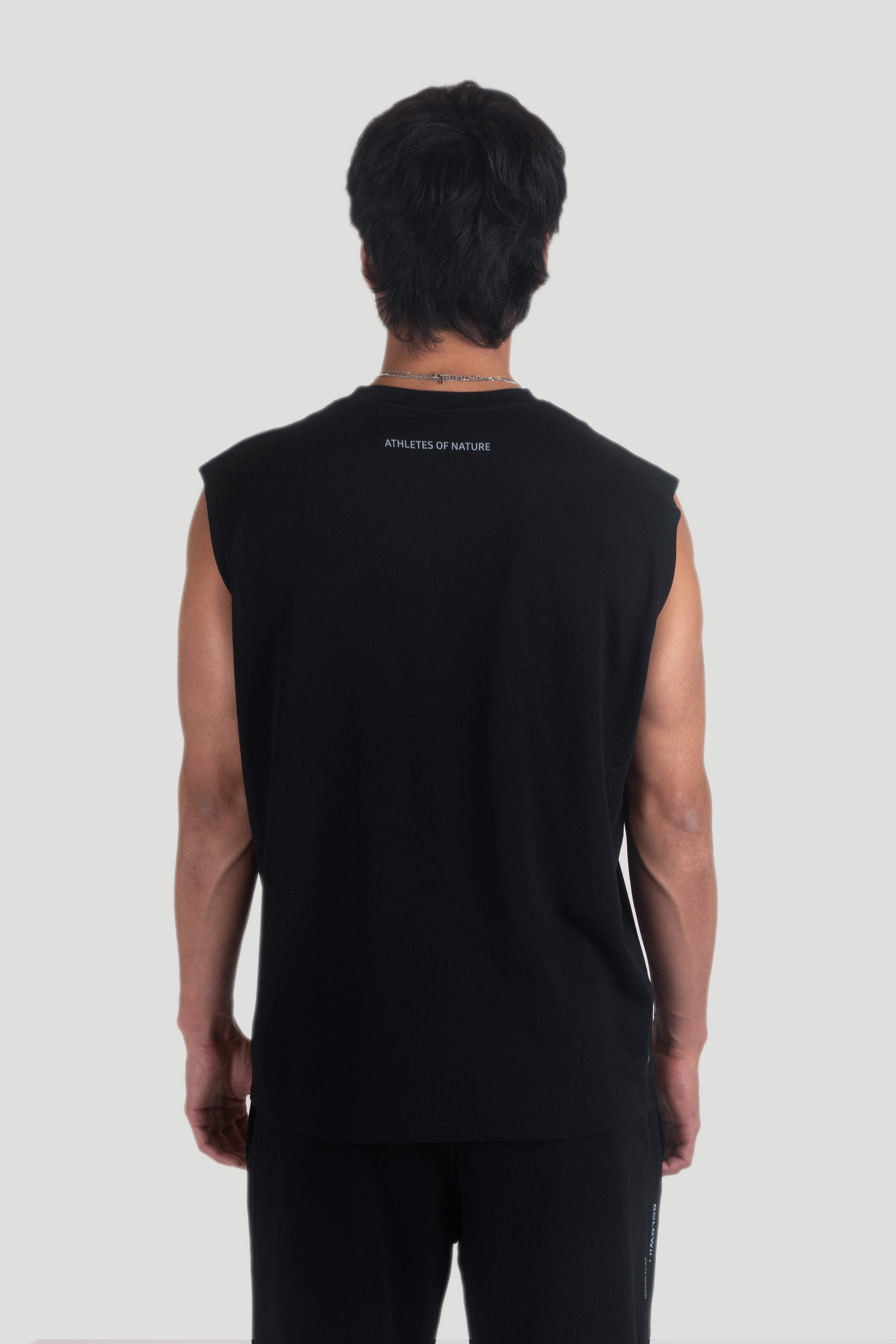 Ethical active tanktop for men in black